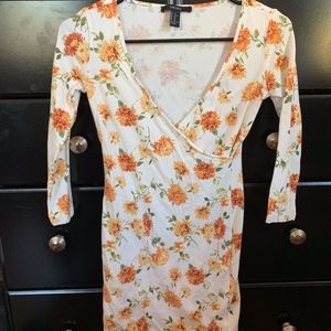 Forever 21 Floral Body Con Dress